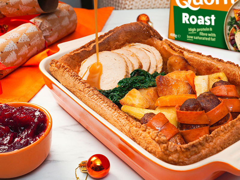 Vegetarian Festive Roast Dinner Recipe With Meat-Free Quorn Roast
