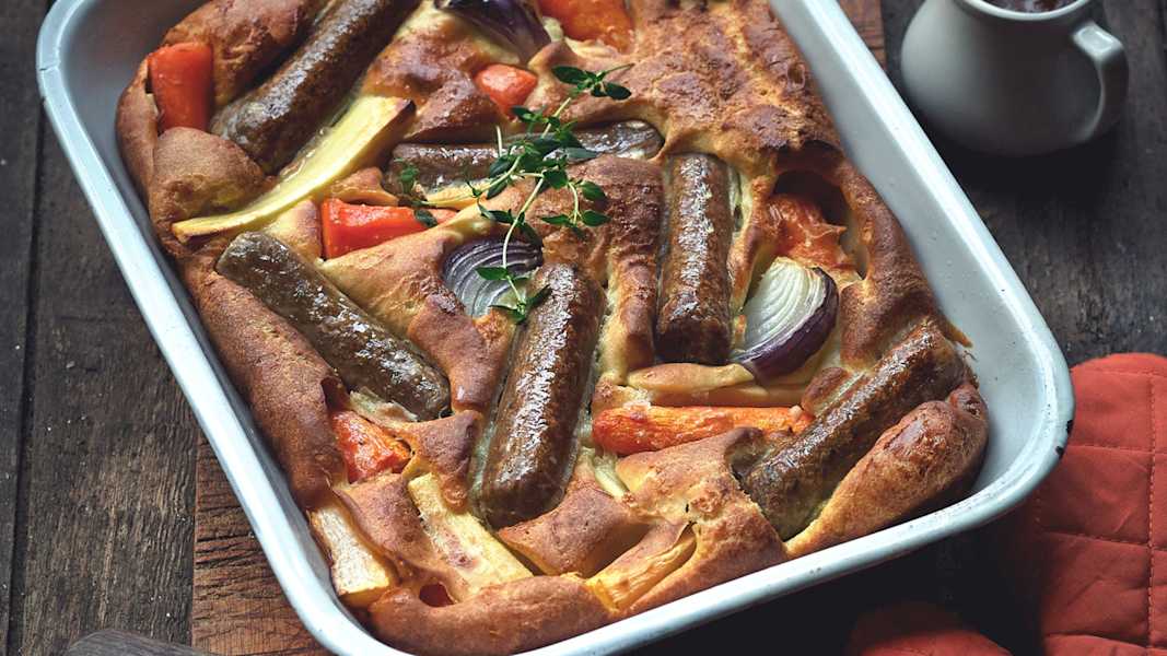 Quorn Vegetarian Toad In The Hole with Root Vegetables Recipe