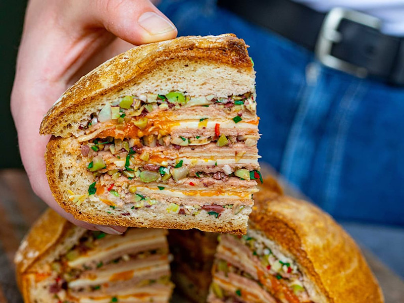 Quorn Yorkshire Ham Style Slices Vegetarian Muffaletta | Quorn