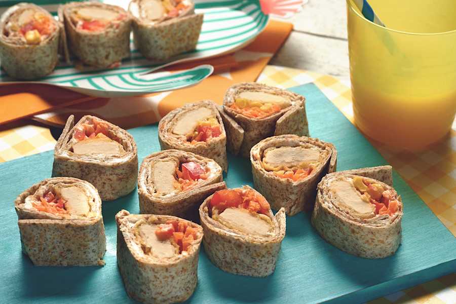 Vegetarian Tortilla Roll Ups Recipe With Meat-Free Quorn Nuggets