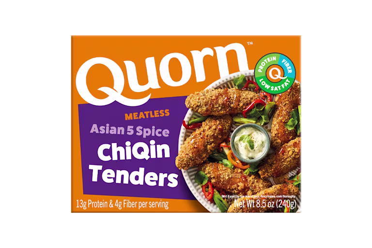 Quorn Asian 5 Spice ChiQin Tenders packaging