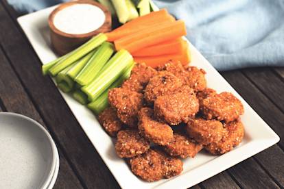 Maple Sriracha Glazed Meatless Buffalo Dippers