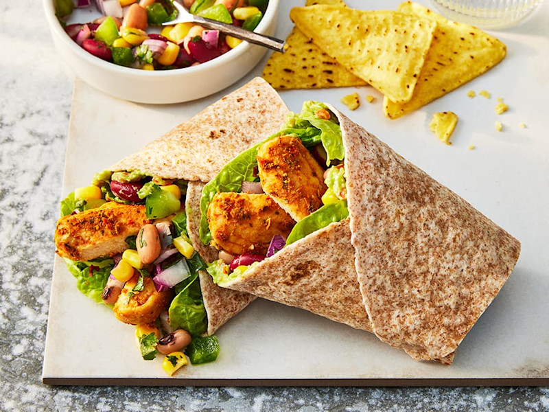 Fajita Mini Fillet Wraps with Mexican Bean Salad | Quorn