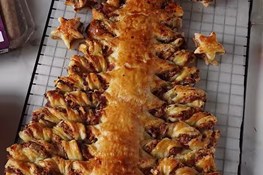 Quorn Sausage Stuffing Xmas Tree