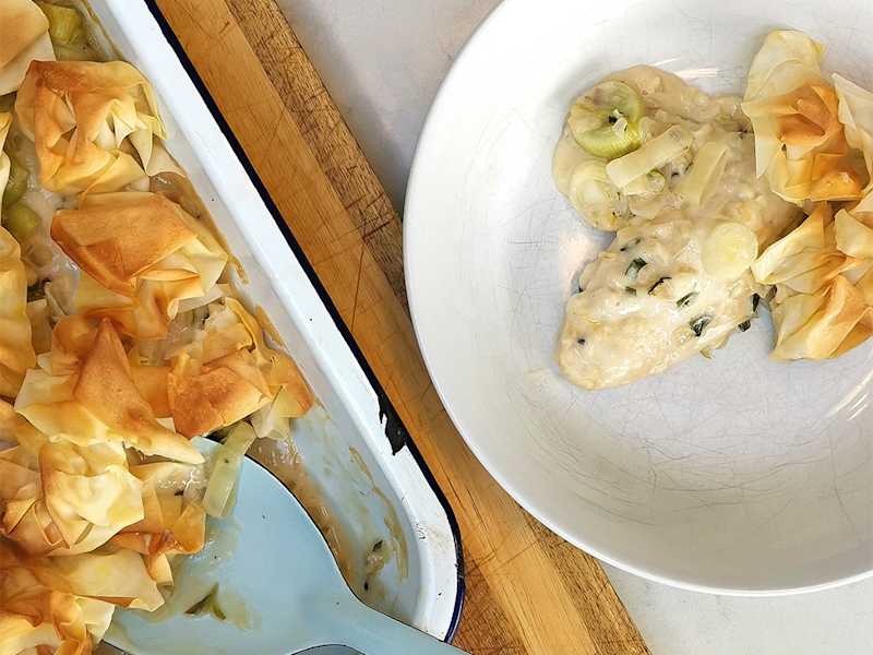 Vegetarian Crispy Filo Pie Recipe With Meat-Free Quorn Fillets