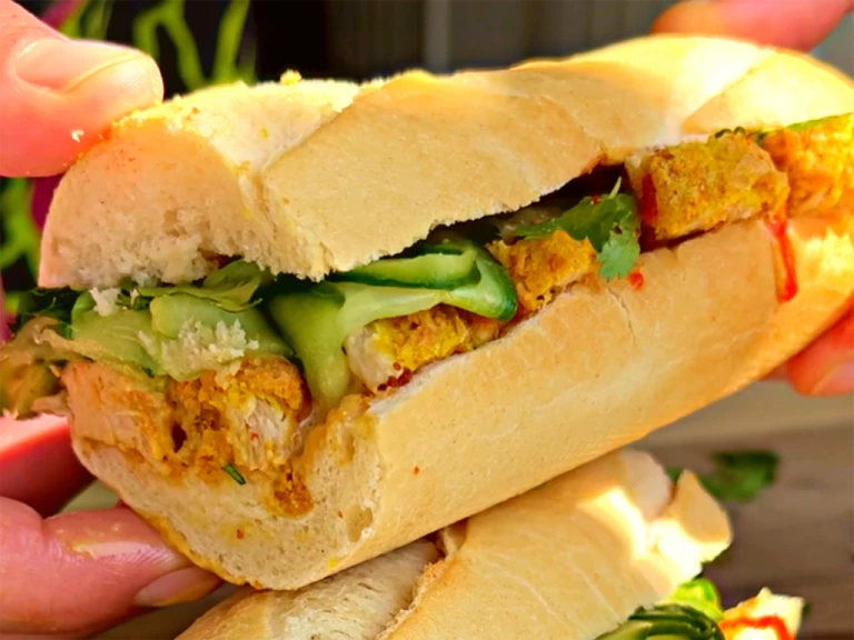 Quorn Katsu Fillet Vegan Banh Mi Sandwich