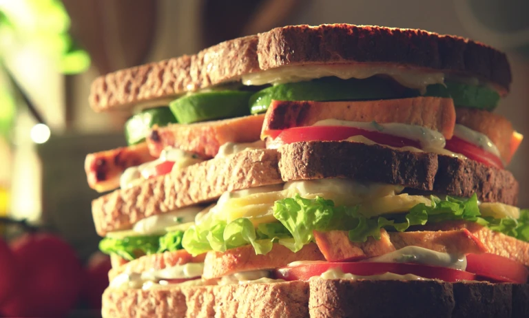 quorn fillets new york club sandwich vegetarian recipe