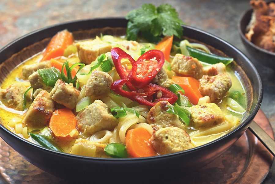 Thai Noodle Soup Recipe with Quorn Pieces