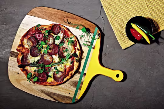 Vegansk, pizza, vegansk pepperoni, rödbetor, quorn.