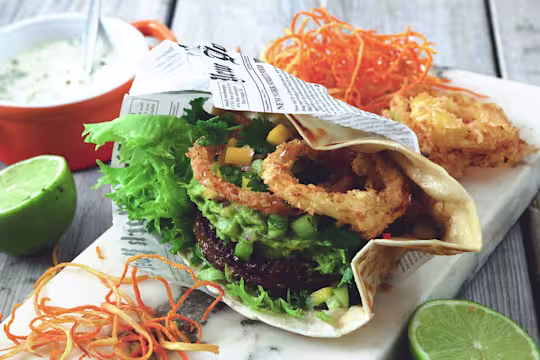 Vegetarisk hamburgare (lakto ovo) - Flexitarian Fiesta - recept