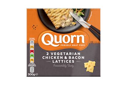 frozen quorn vegetarian chicken & bacon lattice