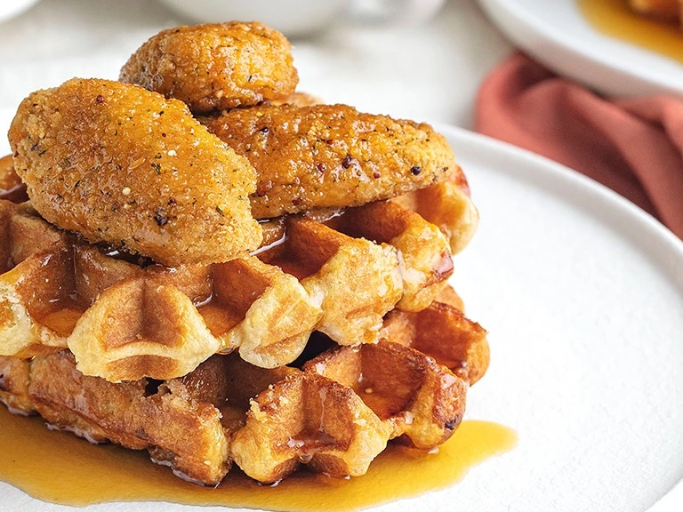 Southern Fried Bites and Waffles