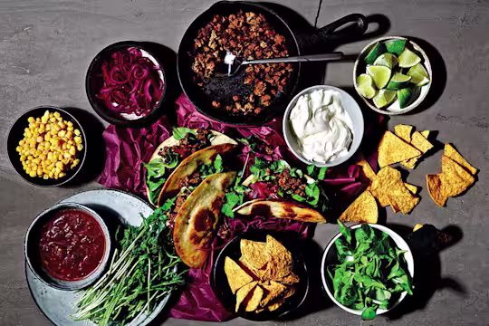 Vegetarisk Taco Feast med Quorn Färs