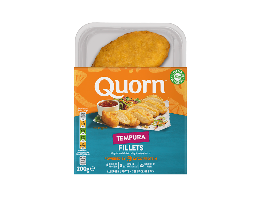 Quorn Vegetarian Chicken Tempura Fillets MeatFree Products Quorn