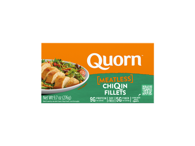 Quorn Meatless Chicken Fillets packaging.