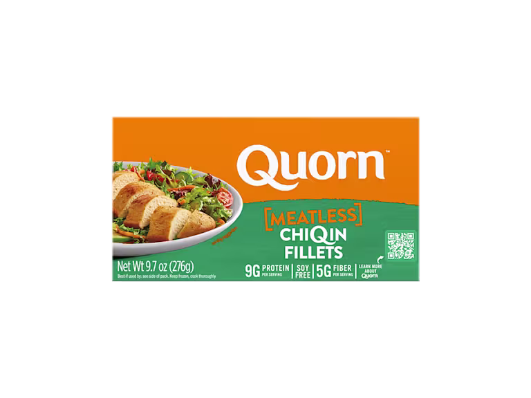 Quorn Meatless Chicken Fillets packaging.