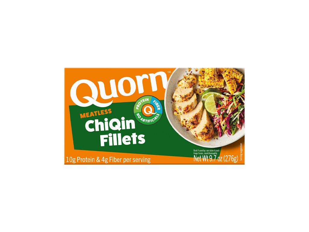 Quorn Meatless Chicken Fillets packaging.