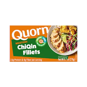 Quorn Meatless Chicken Fillets packaging.