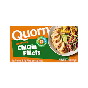 Quorn Meatless Chicken Fillets packaging.
