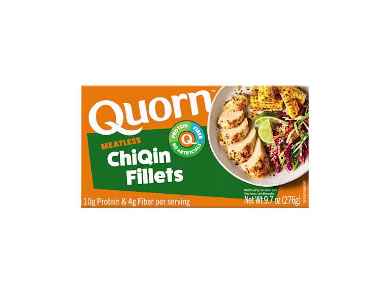 Quorn Meatless Chicken Fillets packaging.