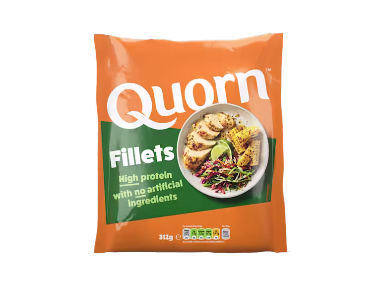 Quornfiléer – proteinrika, ovo-vegetariska filéer, glutenfria och lätta att tillaga i ugn, panna eller gryta.