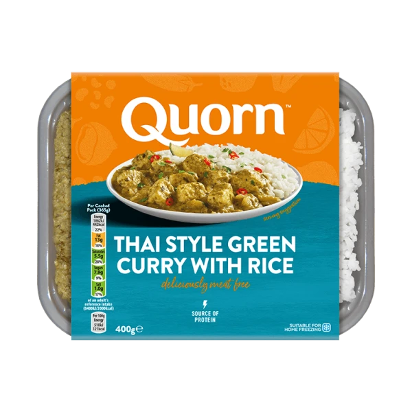 Quorn Vegetarian Thai Style Green Curry With Rice Ready Meal