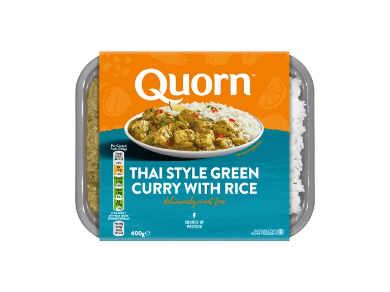 Quorn Vegetarian Thai Style Green Curry with Rice Ready Meal
