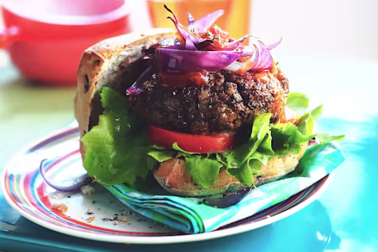 cheese and onion burgers vegetarian recipe