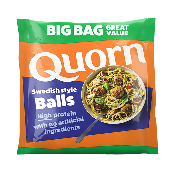 Meat free Swedish Style Balls product packaging with nutritional information