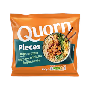 Vegetarian Quorn Pieces product packaging with nutritional information