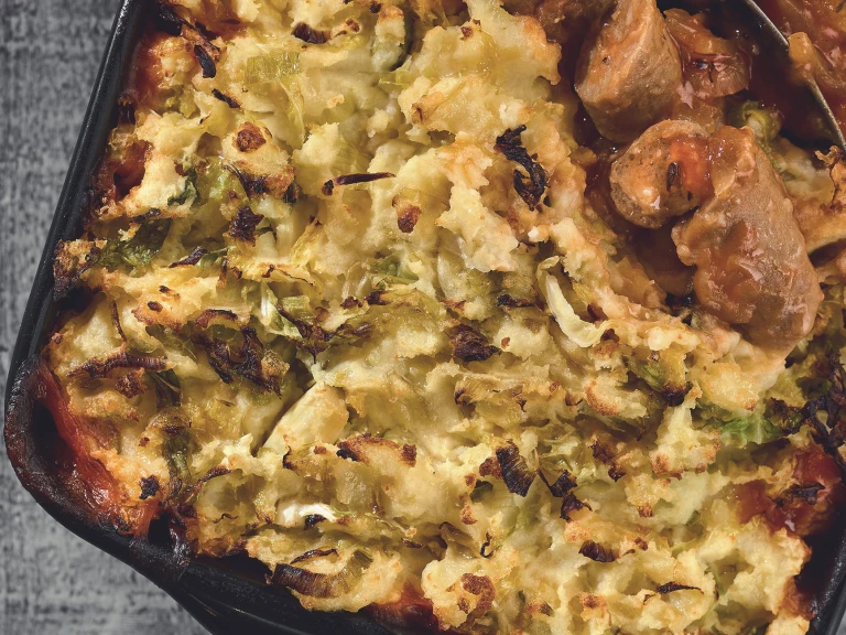 Sausage Colcannon Pie