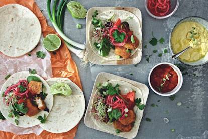 Tex-Mex-Tortillas mit veganen Nuggets
