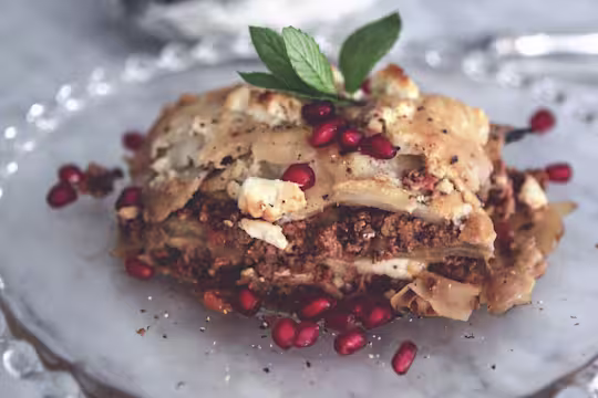 Foodjunkies vegetariska moussaka med Quorn Färs