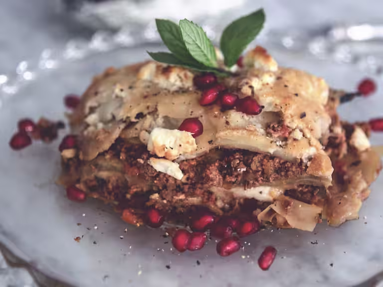 Foodjunkies vegetariska moussaka med Quorn Färs