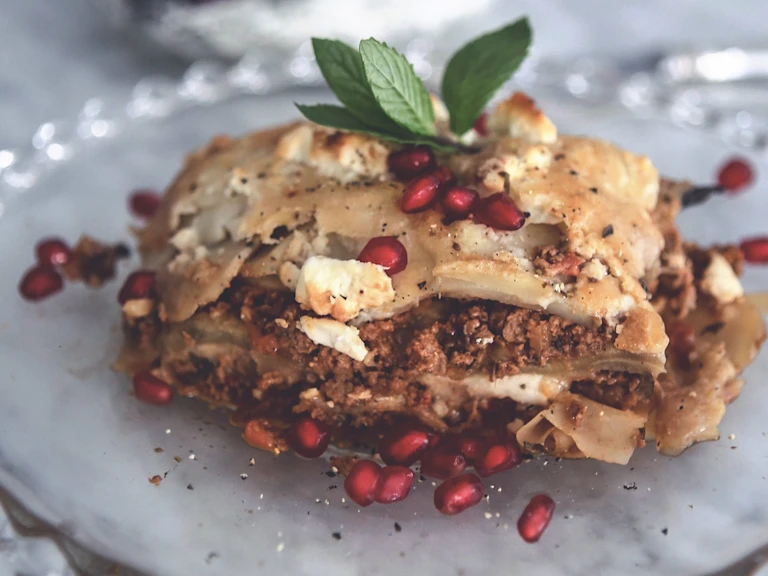 Foodjunkies vegetariska moussaka med Quorn Färs