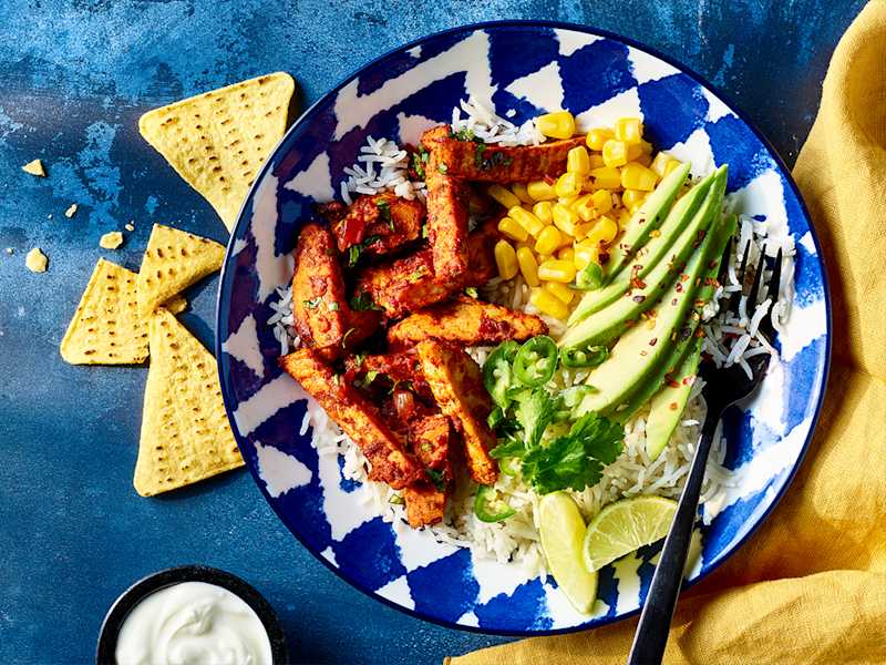 Vegetarian Taco Salad Bowl Recipe With Meat-Free Quorn Fillets