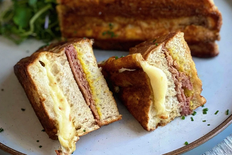 Monte Cristo Sandwich with Quorn Yorkshire Ham Style Slices 