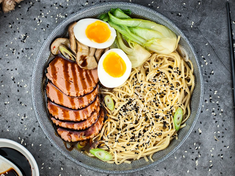 Spicy Vegetarian Pork Ramen
