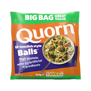 Meat free Swedish Style Balls product packaging with nutritional information