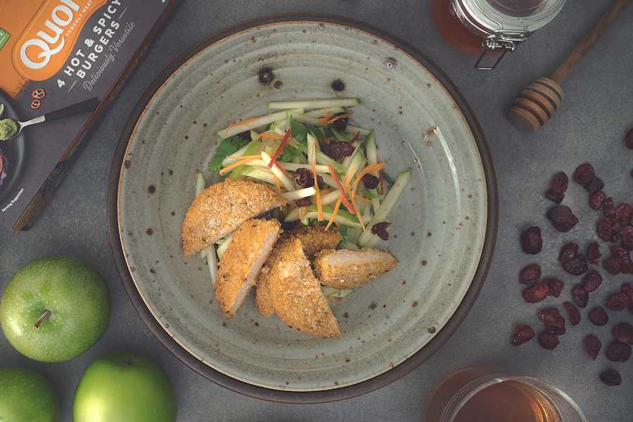 Quorn Vegan Hot & Spicy Burgers with Crisp Green Apple Salad