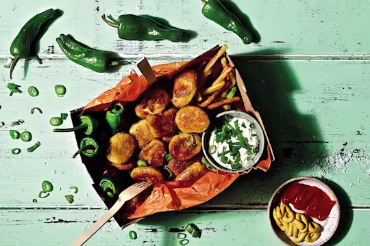 Nuggets, vegetariskt, padrones, inspiration från spanien, quorn.