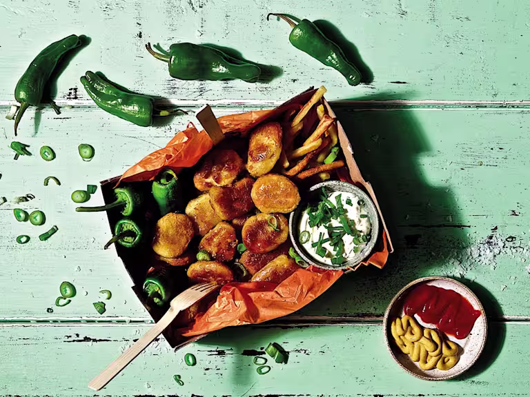 Nuggets, vegetariskt, padrones, inspiration från spanien, quorn.