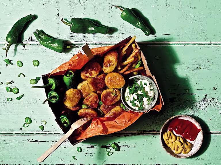 Nuggets, vegetariskt, padrones, inspiration från spanien, quorn.