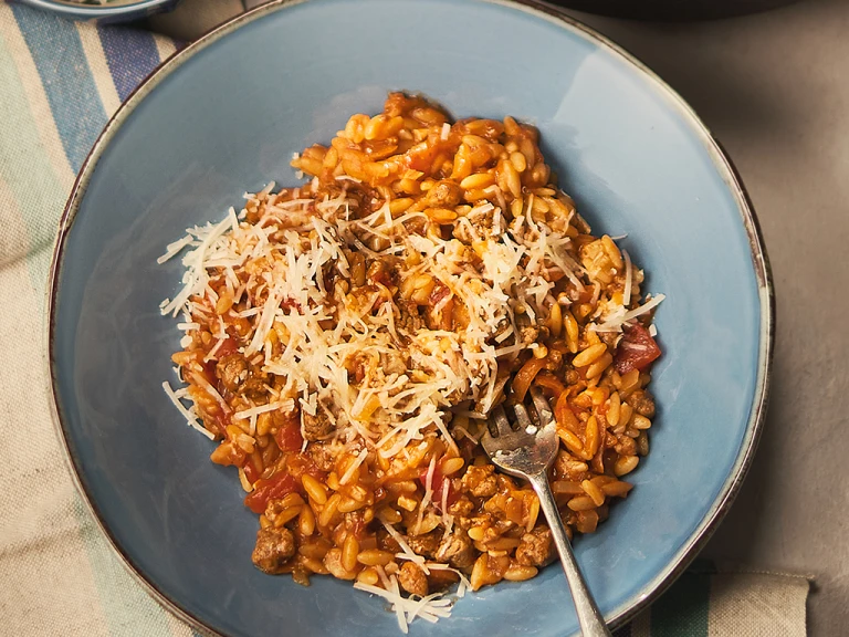 Orzo Bolognese with Quorn Mince
