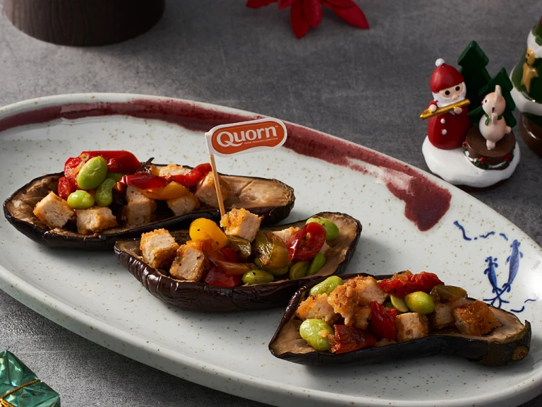 Christmas Quorn Fillet with Baked Eggplant