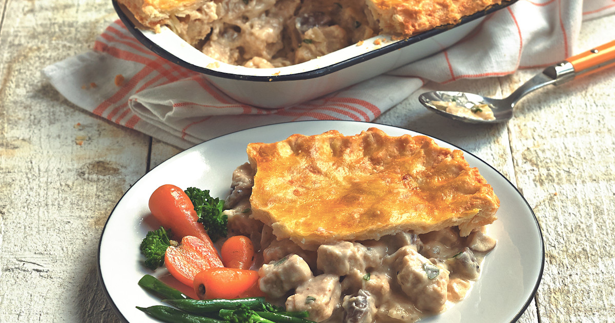 Gluten Free Vegetarian Chicken And Mushroom Pie Recipe Quorn