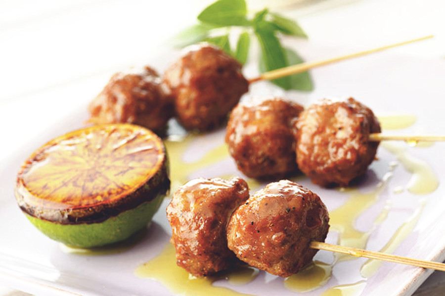 Grilled Meat Free Meatballs in Lime and Roasted Garlic Recipe Quorn