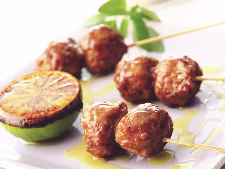 lakto-ovo vegetariskt recept - Grillade Quornbullar i lime