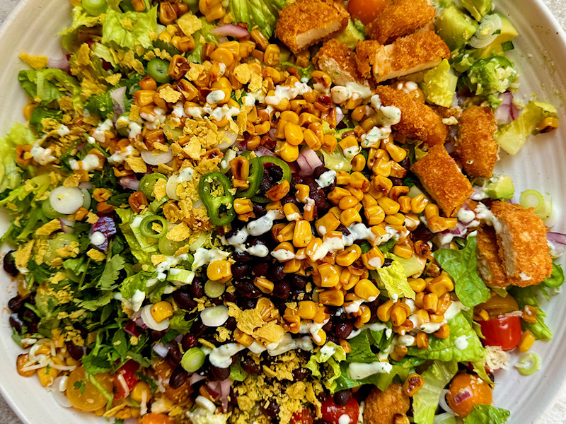 Mexican Salad with Quorn Cheesy Nacho Nuggs | Quorn