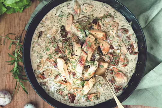 Jessica Frejs dragongryta med Quorn Filéer och ugnsrostad potatis